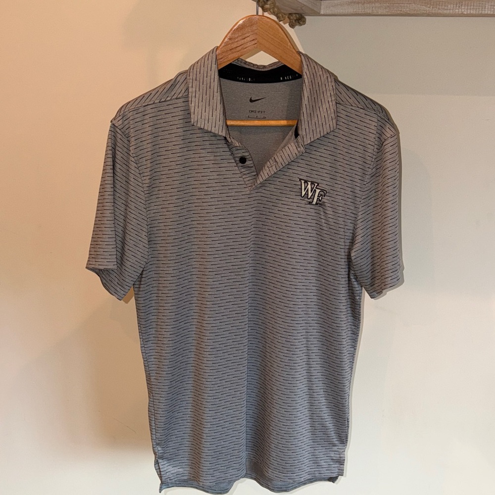 Nike Men's Striped Gray Polo Shirt